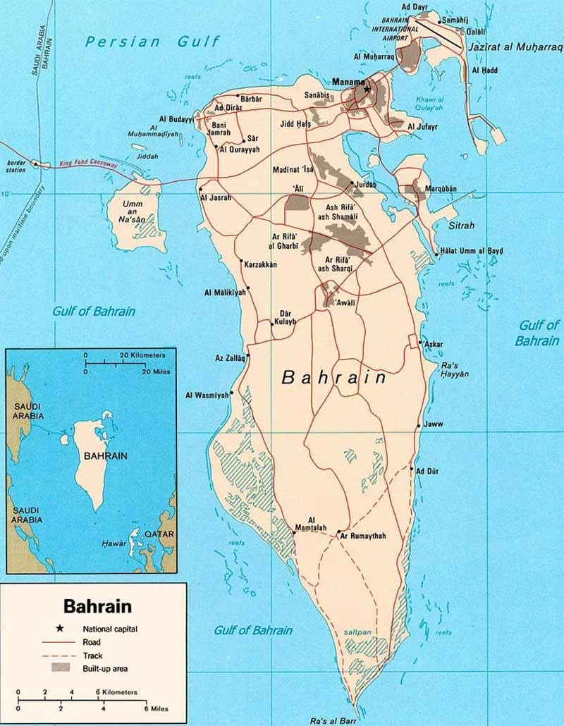 பஹ்ரைன் சாலைகள் வரைபடம்
